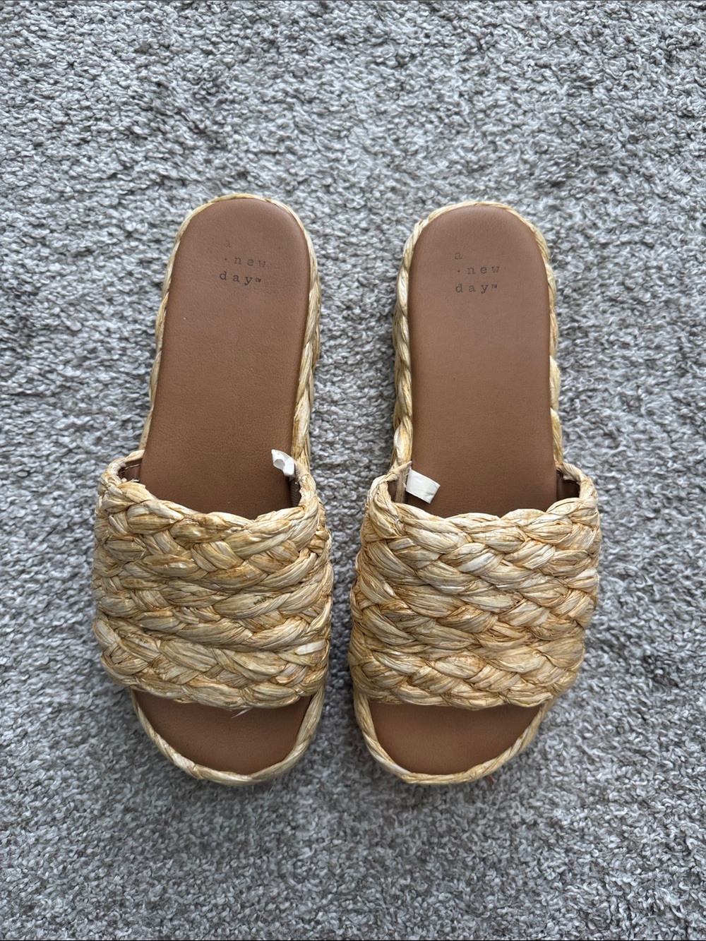 a new day Braided Slide Sandal in Natural Tan